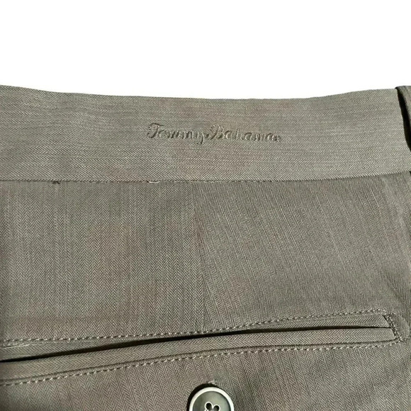 Tommy Bahama Silk Linen Hawaiian Pants Relax Brown Pleated Mens 38x32 Golf - Picture 5 of 5